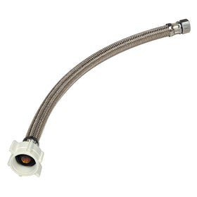 Brasscraft B1-9DL F 3/8-Inch Comp by 7/8-Inch Ballcock by 9-Inch Toilet Connector, White