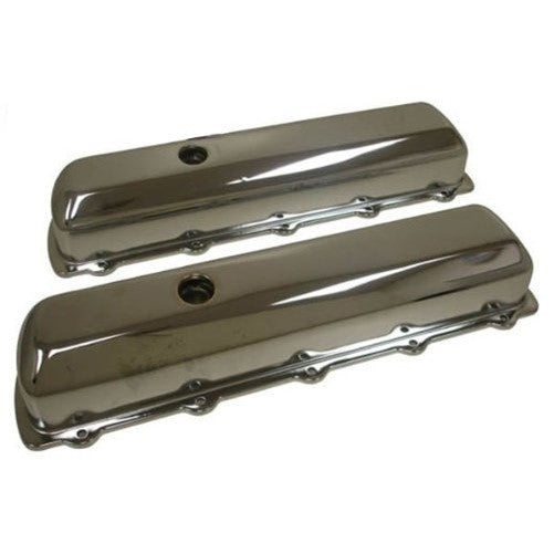 1964-80 Oldsmobile 330-350-400-425-455 V8 Steel Valve Covers - Chrome