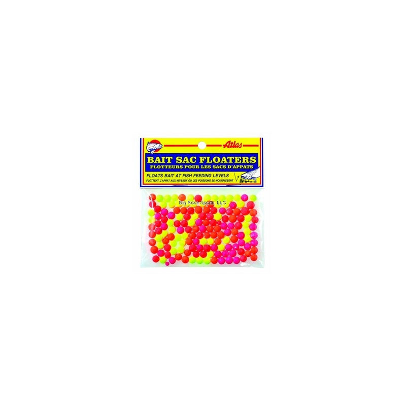 Atlas Mike's Assorted Bait Sac Floaters, Red/Yellow/Pink/Orange