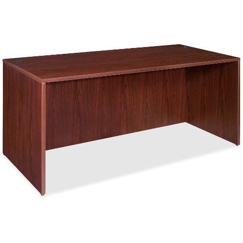 Lorell Rectangular Desk Shell, 66 by 30 by 29-1/2-Inch, Mahogany