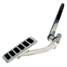 POLISHED ALUMINUM STREET ROD THROTTLE GAS PEDAL - CHEVY FORD MOPAR