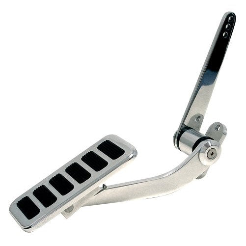 POLISHED ALUMINUM STREET ROD THROTTLE GAS PEDAL - CHEVY FORD MOPAR
