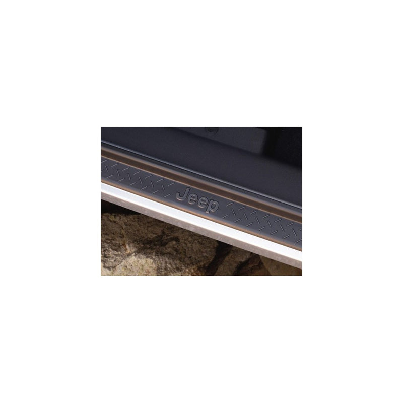 Jeep Wrangler 2007-2016 4 Door Black Plastic Door Sill Entry Guards-Set of 4 with Jeep Logo