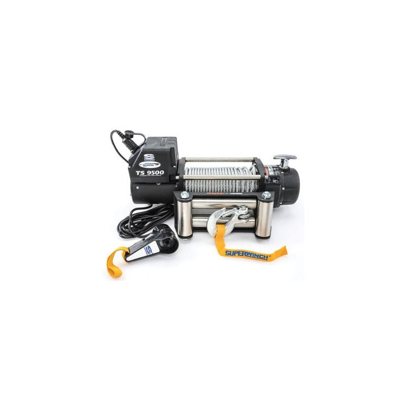 Superwinch 1595200 Tiger Shark 9.5, 12 VDC winch, 9,500 lb/4,309 kg capacity with roller fairlead