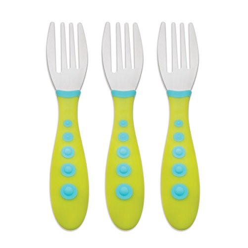 Gerber Graduates Kiddy Cutlery Forks in Neutral Colors, 3-count