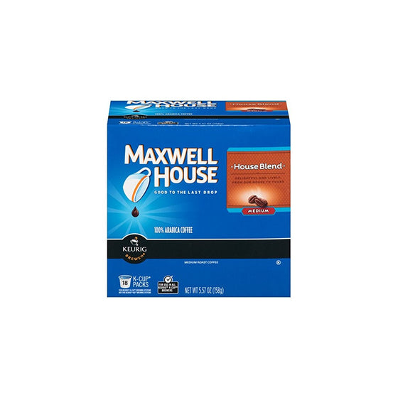 MAXWELL HOUSE House Blend Coffee, K-CUP Pods, 18 count