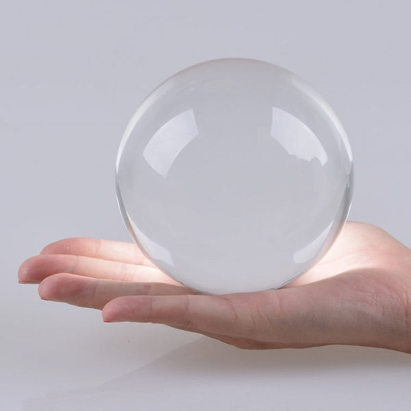 Amlong Crystal New Clear Crystal Ball Sphere Asian Quartz 80mm (3")  Free Wooden Stand