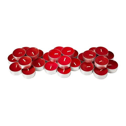 IKEA SINNLIG Scented Tealight, Sweet Berries, Red - 30 pack