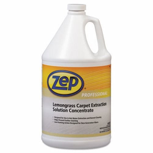 Zep Professional 1041398EA Carpet Extraction Cleaner, Lemongrass, 1 gal Bottle