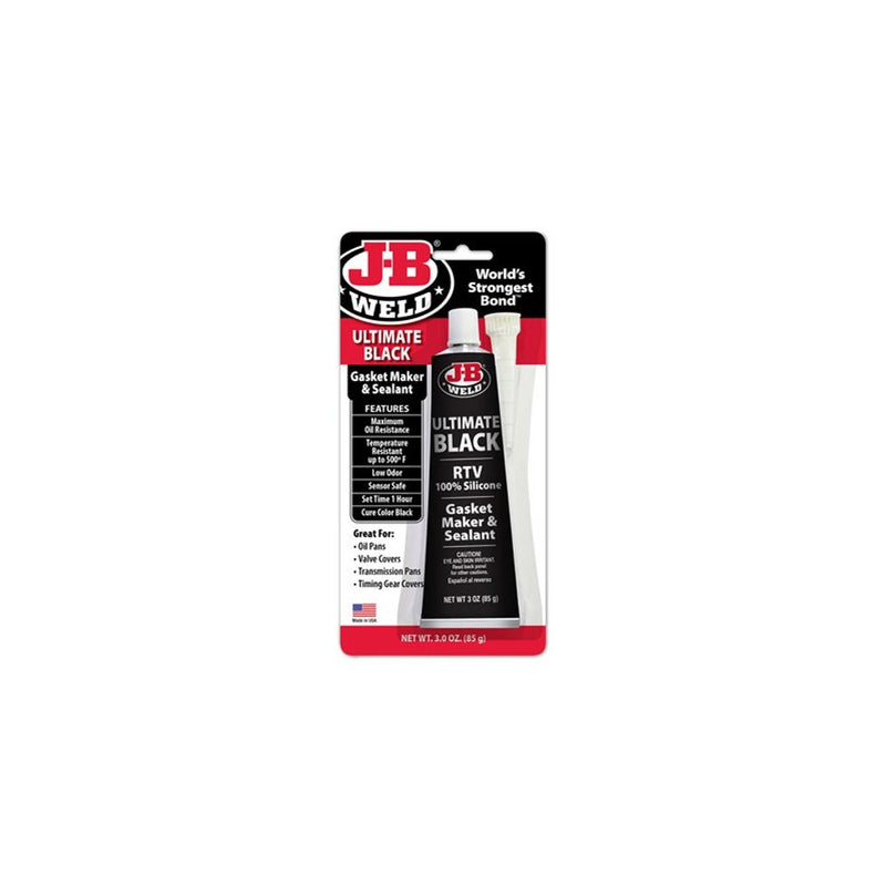 J-B Weld 32329 Ultimate Black RTV Silicone Gasket Maker and Sealant - 3 oz.