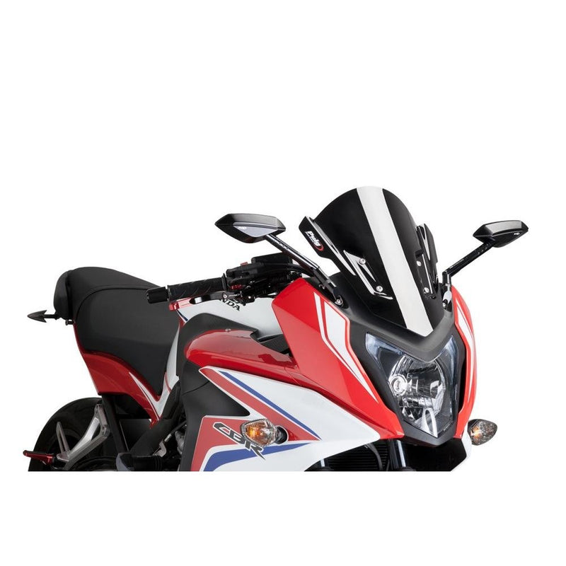 14-18 HONDA CBR650F: Puig Racing Windscreen (BLACK)