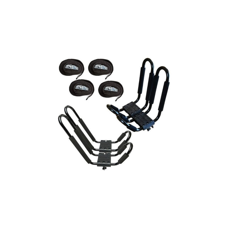 ECOTRIC J-Bar 2 Pairs Universal Kayak Canoe Top Mount Carrier Roof Rack Boat SUV VAN Car With One Year Warranty