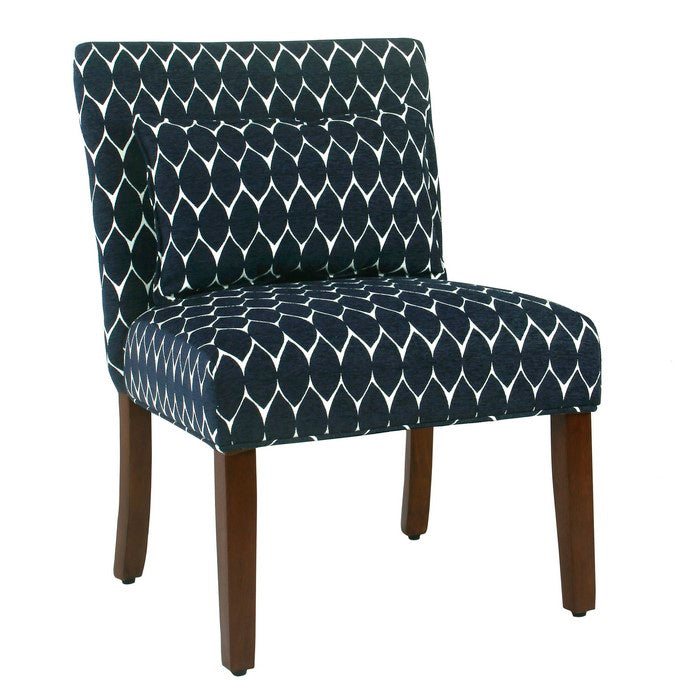 Fabric Upholstered Wooden Accent Chair with Medallion Pattern, Multicolor