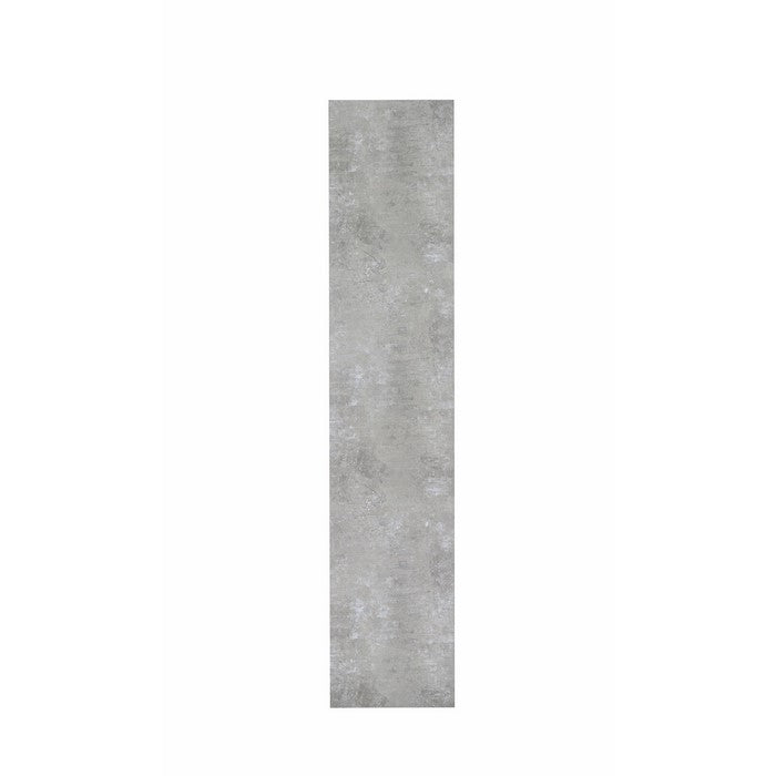 Faux Concrete and Wooden Bookcase with Open Shelves, Gray and Black