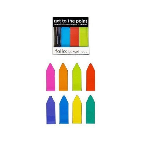 Get to the Point - Magnetic Slip-over-the-page Arrow Bookmarks (NEON - Box of 20)