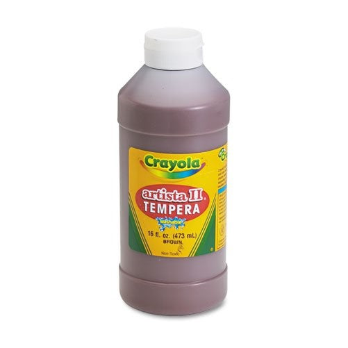 Crayola Artista II Tempera Paint, 16 Oz. Bottle, Brown; no. BIN311507