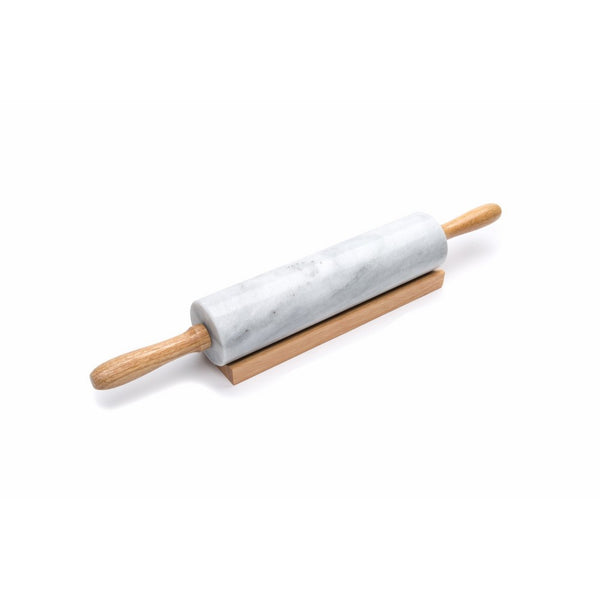 Fox Run 4050 Marble Rolling Pin and Base, White