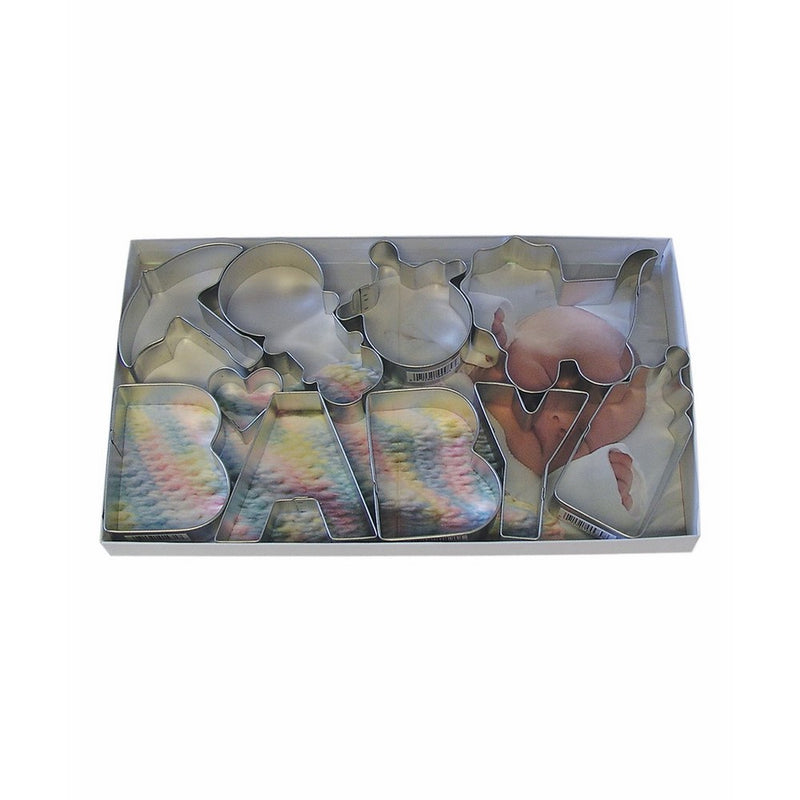 R&M International 1945 Baby Shower Cookie Cutter Set, Assorted Designs, 10-Piece Set