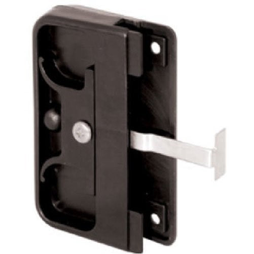 Prime-Line Products 121740 Mortise Style Screen Door Latch and Pull, Black Plastic