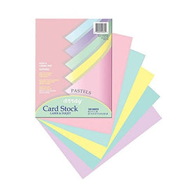 Pacon Card Stock, 8 1/2 inches x 11 Inches, Pastel Assortment, 100 Sheets (101315)