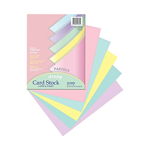 Pacon Card Stock, 8 1/2 inches x 11 Inches, Pastel Assortment, 100 Sheets (101315)