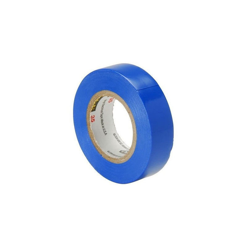 Scotch Vinyl Color Coding Electrical Tape 35, 1/2 in x 20 ft, Blue