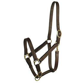 GATSBY LEATHER COMPANY 283541 Leather Halter Havanna Brown, Horse
