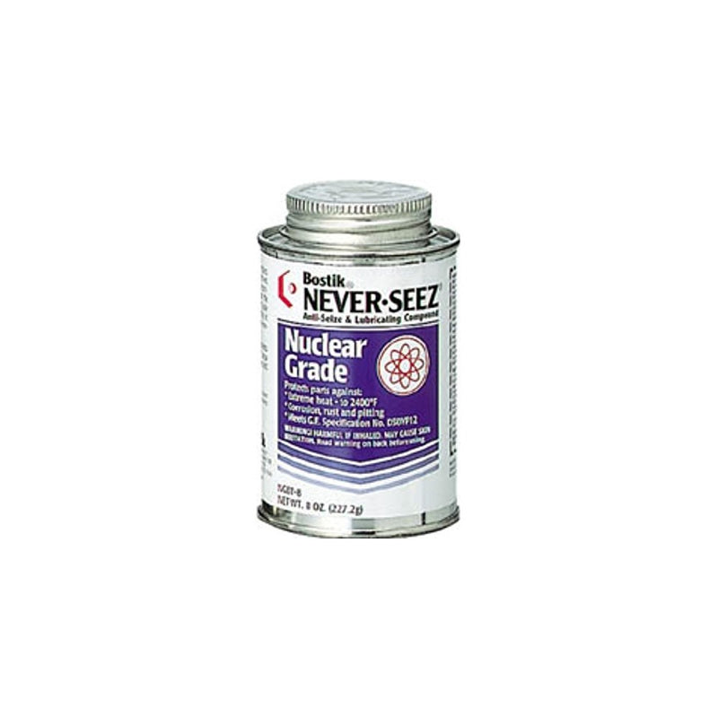 Never-Seez NGBT-8 Silver Gray Nuclear Grade Nickel Special Anti-Seize Compound, 8 fl. oz. Brush Top Can