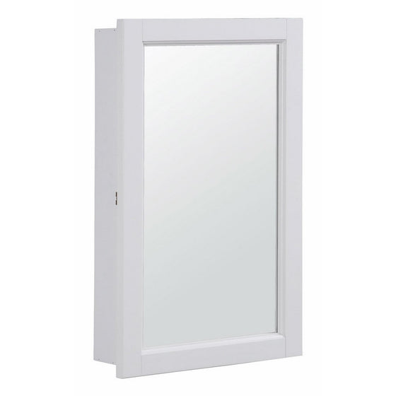 Design House 590505 16x26 Concord Ready-To-Assemble Single Door Medicine Cabinet, White