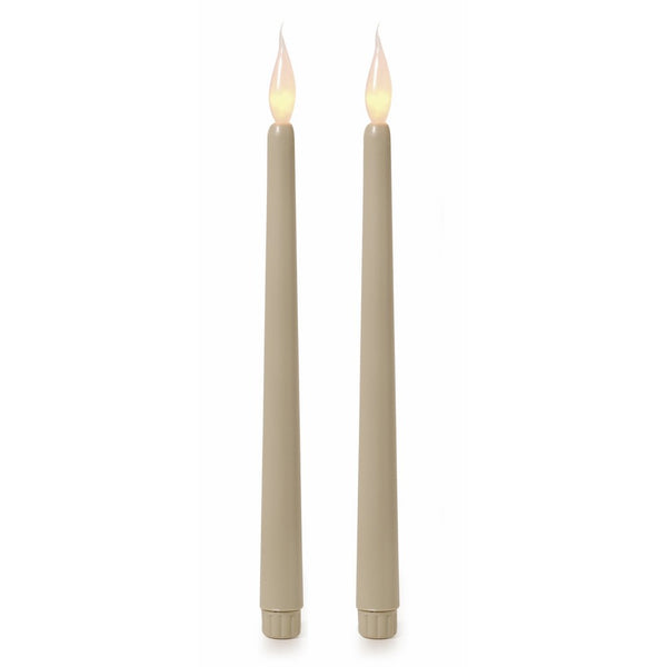 Darice 6204-13 2-Piece Battery Operated LED Taper Candle, 11-Inch, Beige