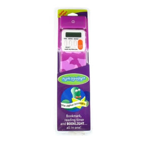 Mark My Time Camoflauge Bookmark with LED Light - Purple