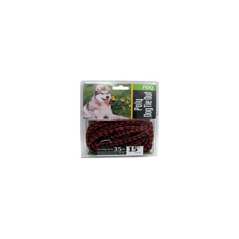 Boss Pet Q2415 000 99 15' Medium Dog Pdq Rope Tie-Out