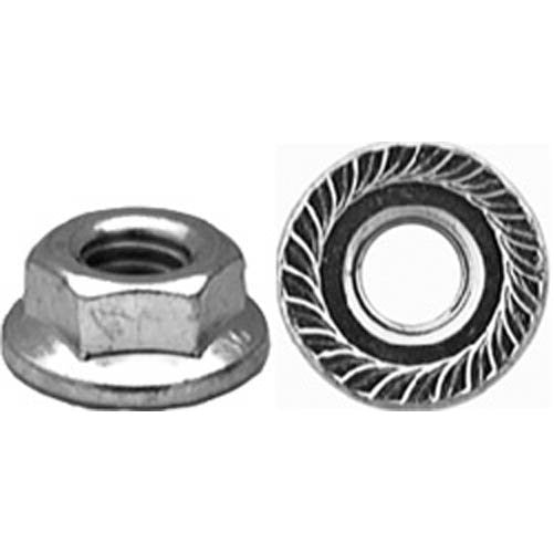 50 M6-1.0 Metric Spin Lock Nut W/Serrations 14mm Flange