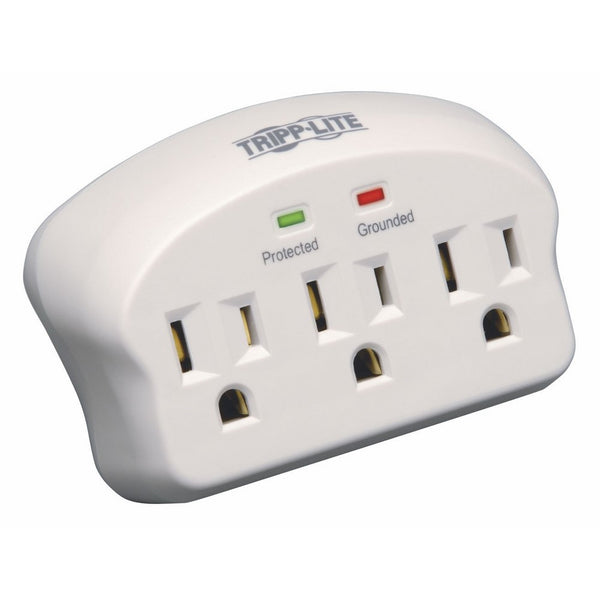 Tripp Lite 3 Outlet Portable Surge Protector Power Strip, Direct Plug In, $5,000 INSURANCE (SK3-0)