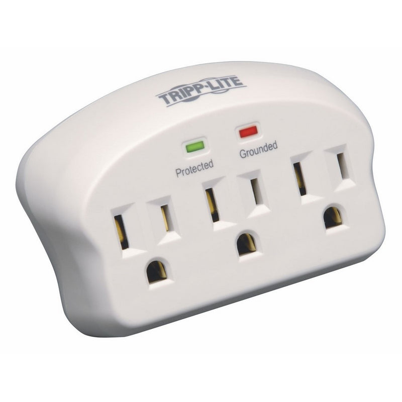 Tripp Lite 3 Outlet Portable Surge Protector Power Strip, Direct Plug In, $5,000 INSURANCE (SK3-0)