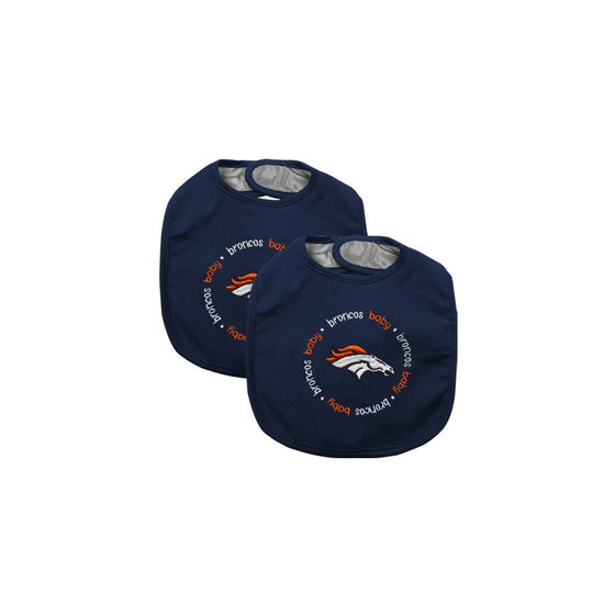 Baby Fanatic Team Color Bibs, Denver Broncos, 2-Count