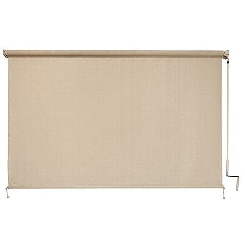 Coolaroo Outdoor Cordless Roller Shade 4ft by 6ft Sesame