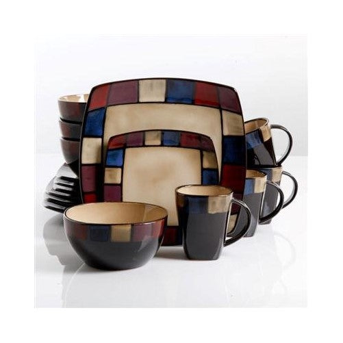 Gibson Soho Lounge Mosaic 16 Piece Dinnerware Set