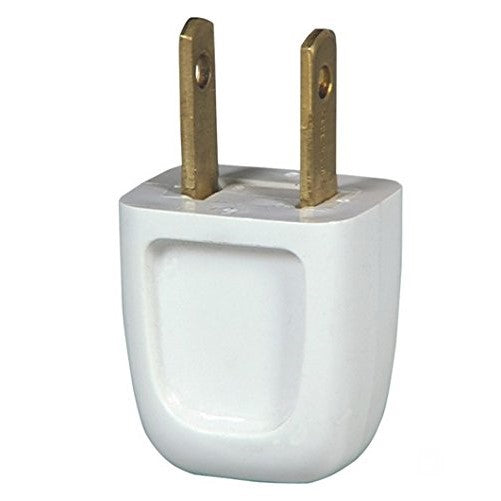 Cooper Wiring Devices 2601W-BU Plug Easy Install 10A125V 2P2W NonPol WH
