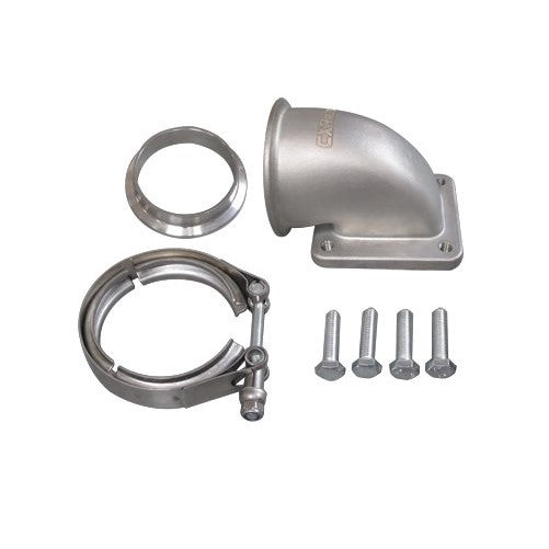 3" Vband T4 Turbo Stainless 90 Degree Elbow Adapter Flange 304 SS Cast Clamp