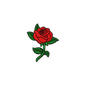 Red Rose DIY Applique Embroidered Sew Iron on Patch RO-02