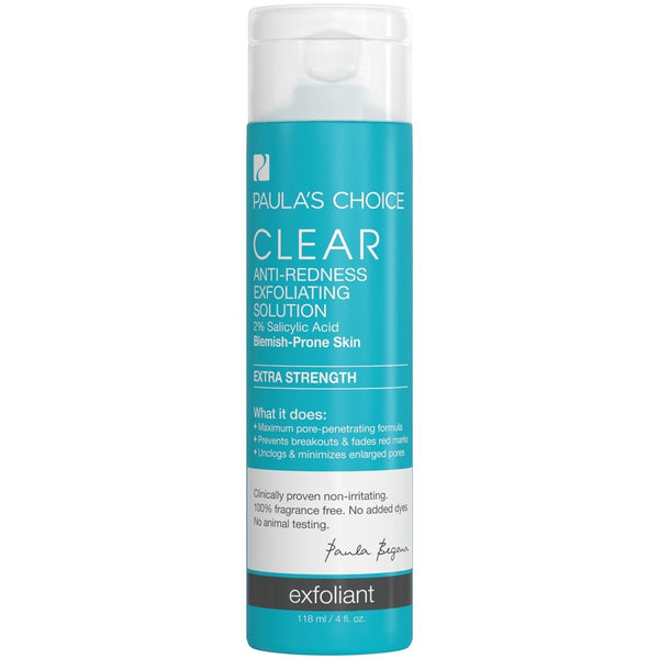 Paula's Choice-CLEAR Extra Strength Anti-Redness Exfoliating Solution with 2% BHA Salicylic Acid-for Severe Facial Acne-1-4 oz Bottle