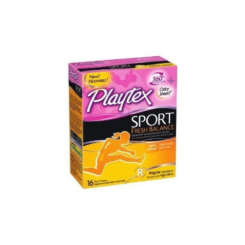 Playtex Sport Fresh Balance Tampons Regular Absorbency 16ct Lightly Scented