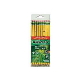 Pre-Sharpened Pencil, #2, Yellow Barrel, 30/Pack by Ticonderoga