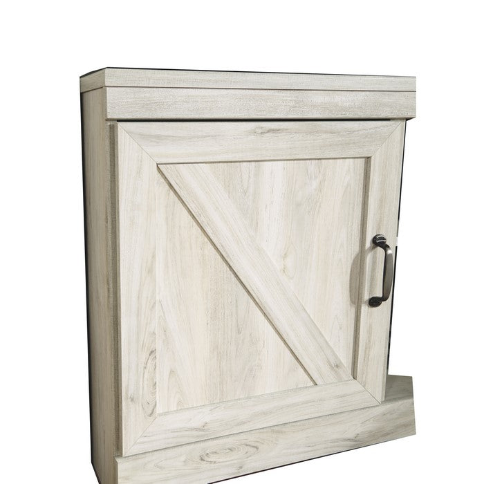 Spacious Wooden TV Stand with Two Side Cabinets and Fireplace Option, Large, White