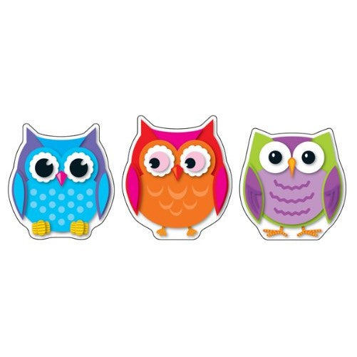Carson Dellosa Colorful Owls Cut-Outs (120107)