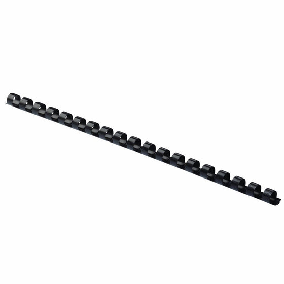 Fellowes Plastic Binding Combs, Round Back, 5/16", 40 Sheet Capacity, Black, 25 Pack (52321)