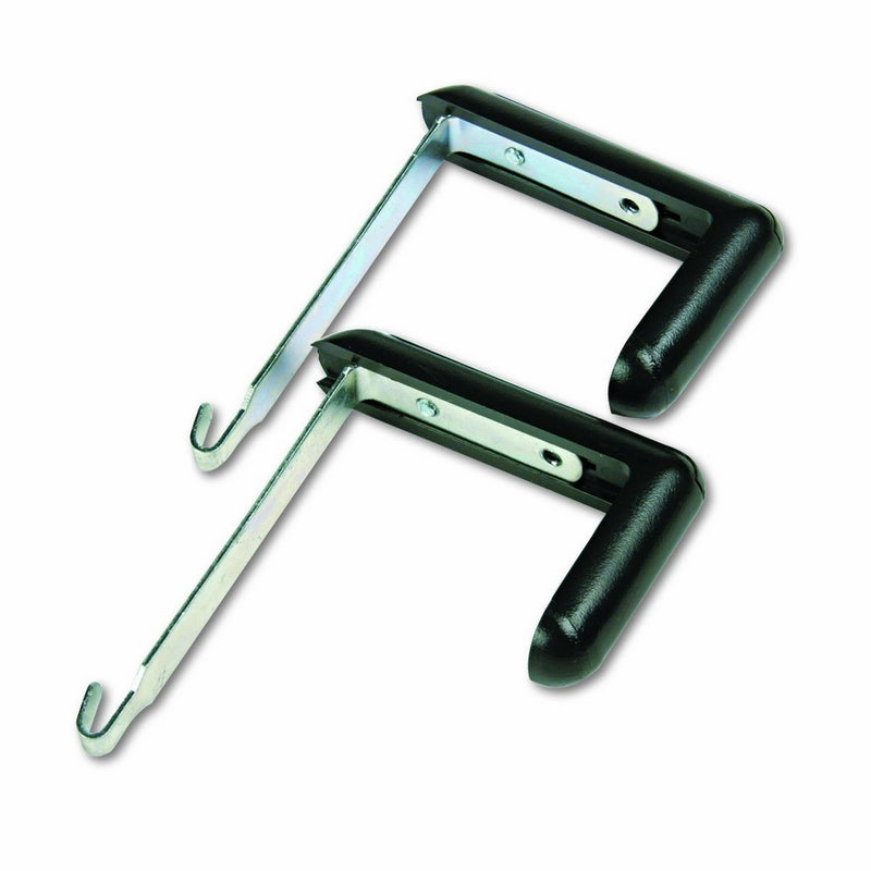 Quartet 7502 Adjustable aluminum hangers for panels 1-1/2-3 thick, black, 2/set