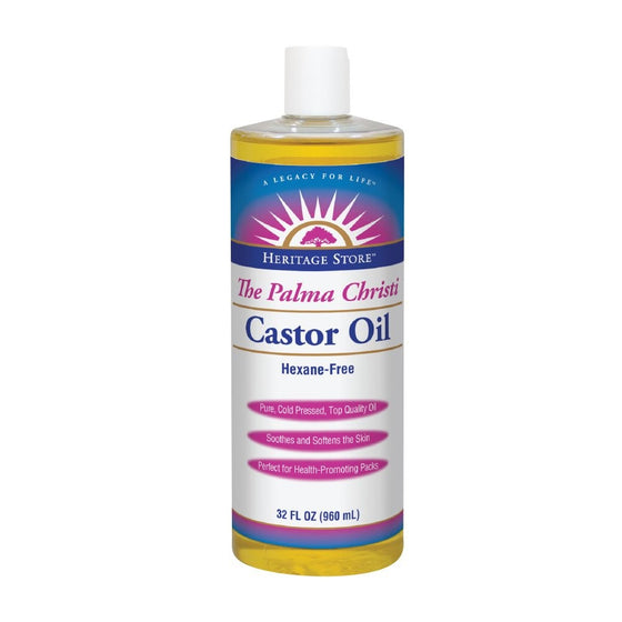 Heritage Store Castor Oil, 32 Ounce