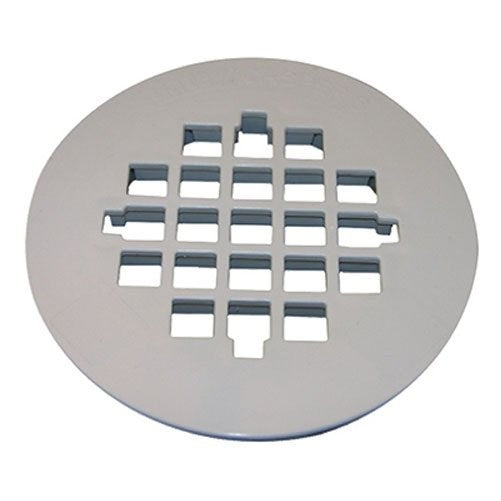 LASCO 03-1257 Snap in Style Shower Drain Grate, White Finish